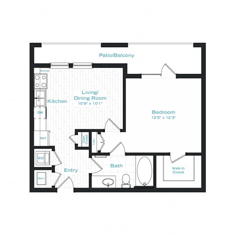 bedroom floor plan | luxury apartments in towson md | the mille brookhaven apartment